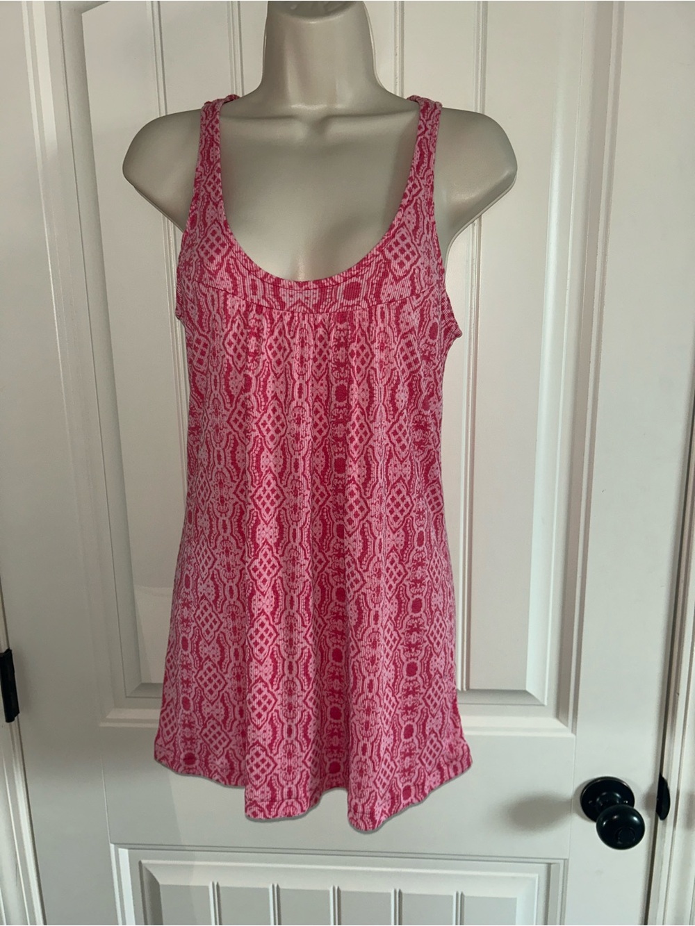 NWT Mod-o-Doc Pink Patterned Sleeveless Tank Top - Sz S